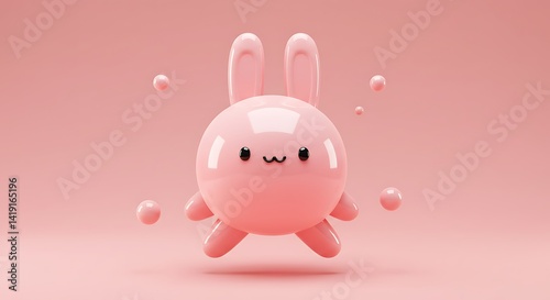 Pink Bunny Cartoon Animation