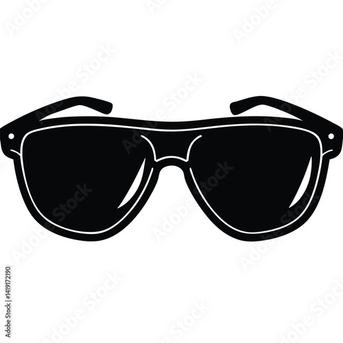 isolated police sunglasses on white background 