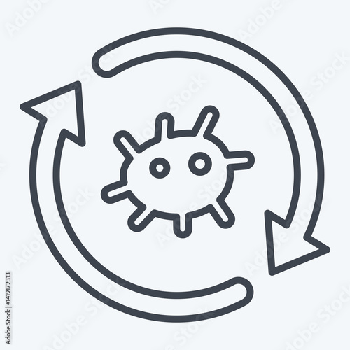 Icon Cell Reprogramming. related to Bioengineering symbol. line style