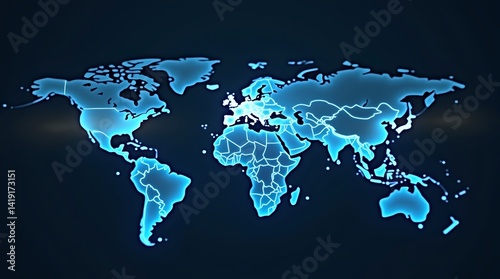 Global connectivity world map graphic design