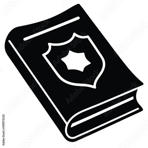 isolated police ticket book on white background