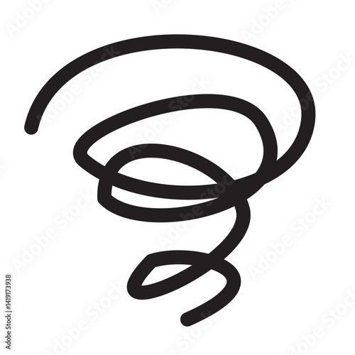 手書きの混乱マーク　もやもや　悩む　漫符　絵文字　1個