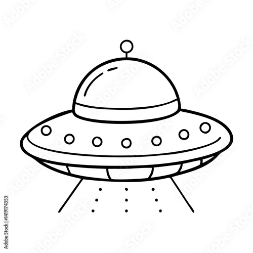 alien spaceship ufo icon, alien spaceship ufo line art - simple line art of alien spaceship ufo, perfect for alien spaceship ufo logos and icons