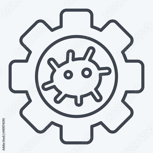 Icon Bioengineering. related to Bioengineering symbol. line style