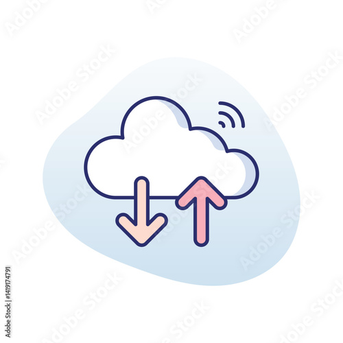 Cloud Sync Vector icon