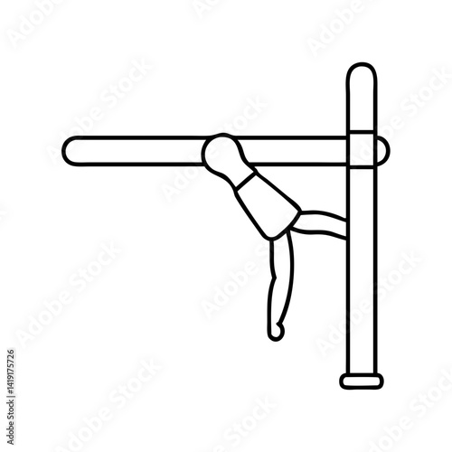 ballet barre icon, ballet barre line art - simple line art of ballet barre, perfect for ballet barre logos and icons