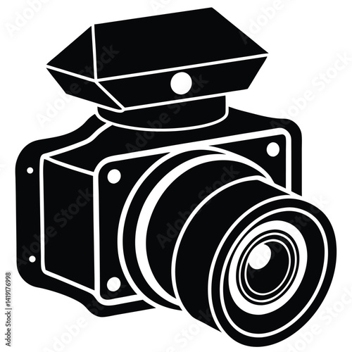 isolated police undercover camera on white backgro