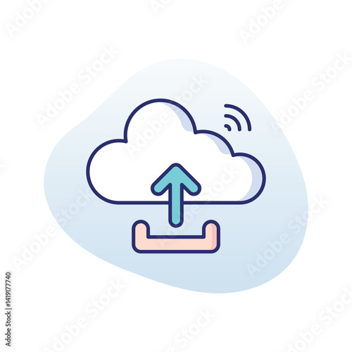 Data Upload Vector icon