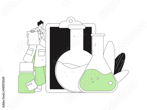 Medical characters fighting the epidemic flat vector concept operation hand drawn illustration
