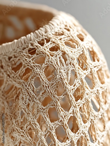 Artisan woven texture intricate detail handmade basketry concept