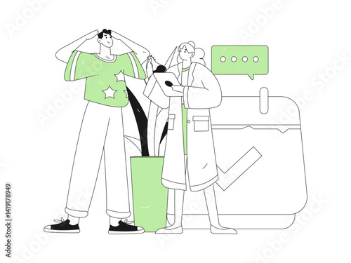 Medical characters fighting the epidemic flat vector concept operation hand drawn illustration
