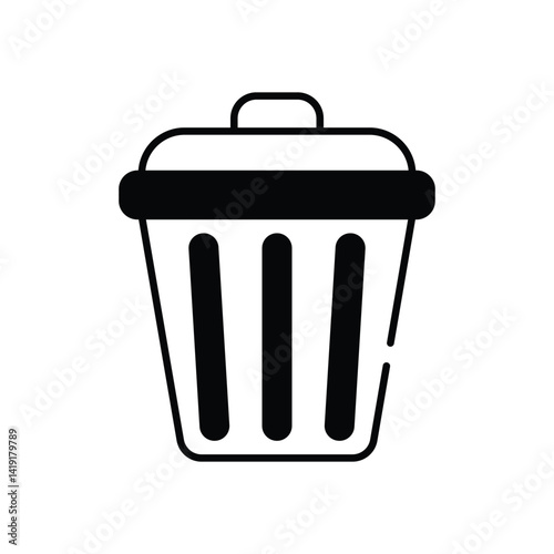 Waste Bin Vector icon