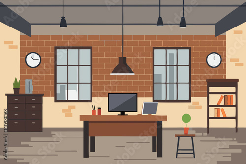 vector illustration of a modern house