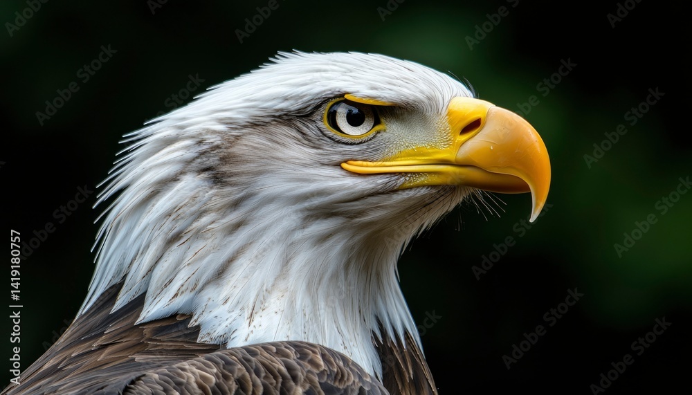 Obraz premium Bald eagle portrait, sharp focus