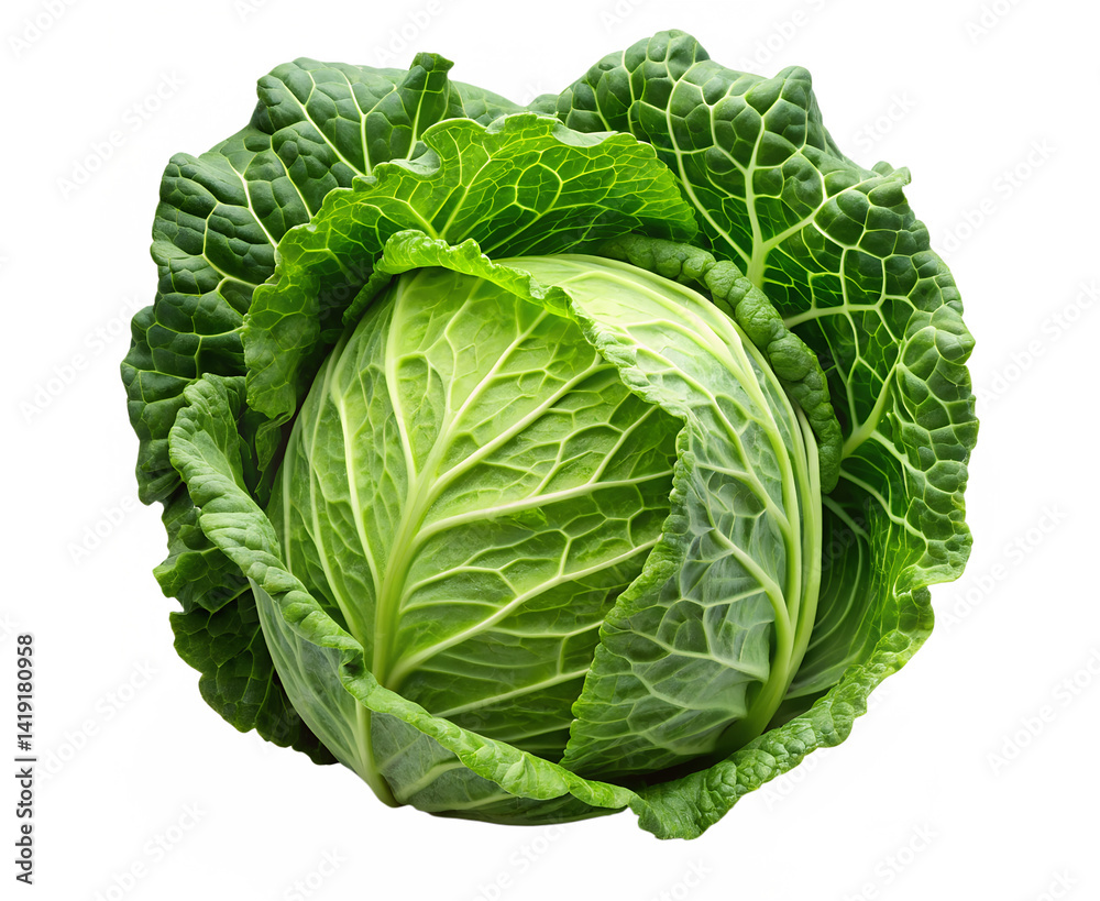 cabbage isolated on white transparent background PNG cutout mockup template for artwork cabbage isolated on white transparent background PNG cutout mockup template for artwork