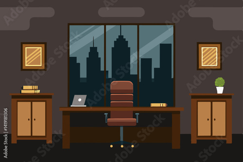 vector illustration of office