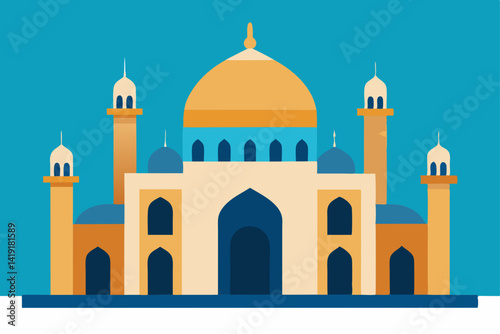 taj mahal vector illustration