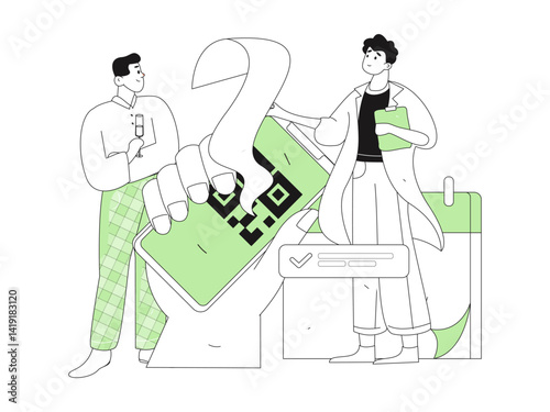 Medical characters fighting the epidemic flat vector concept operation hand drawn illustration
