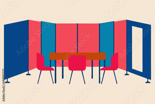 paint roller multi use meeting vector