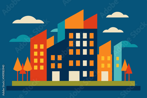 vector illustration of city