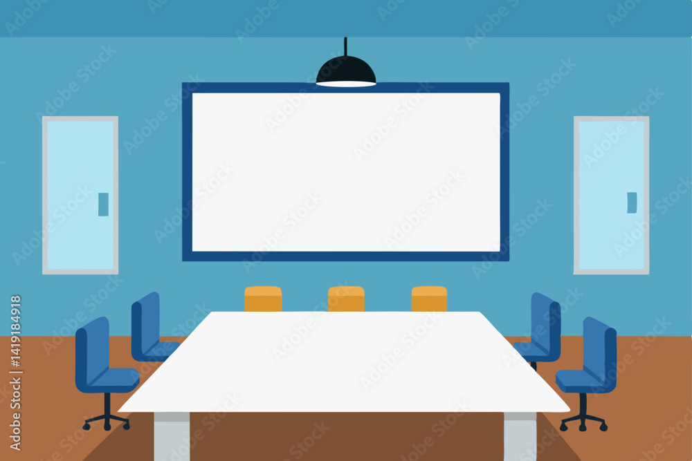 vector illustration of an empty room with a frame vector illustration of an empty room with a frame