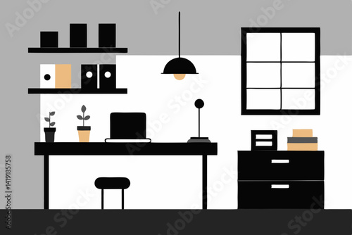 vector illustration of furniture icons