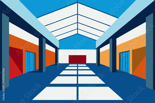 corridor of a modern building