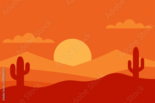 desert landscape with cactus
