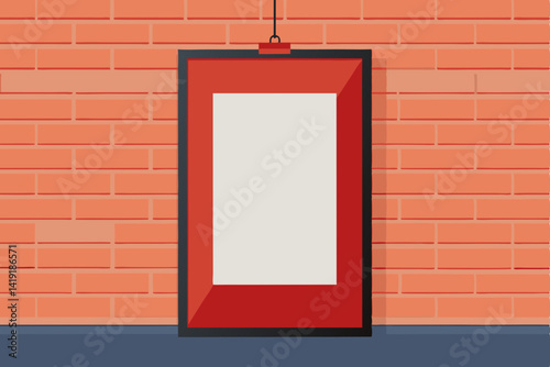 blank billboard on brick wall