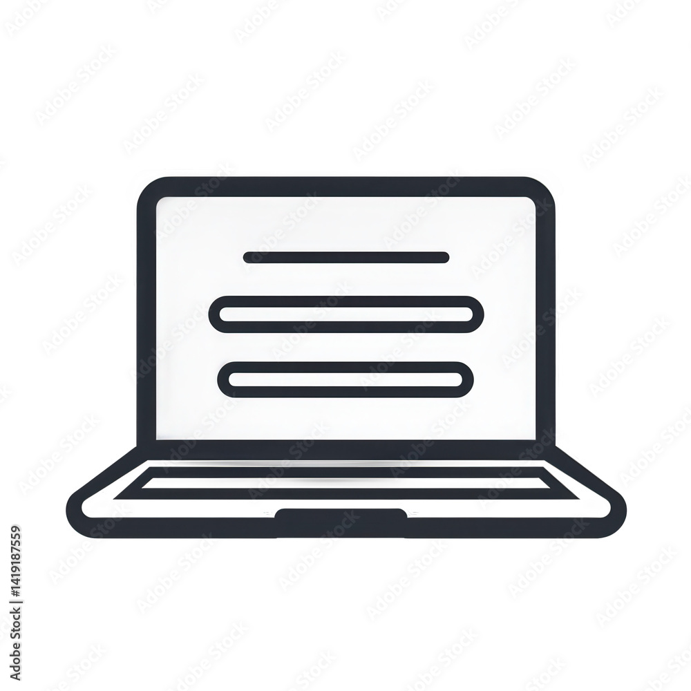 A sleek modern laptop with an open screen displaying a minimalist design, placed on a clean desk with soft lighting in a contemporary office setting , isolated on white or transparent png A sleek modern laptop with an open screen displaying a minimalist design, placed on a clean desk with soft lighting in a contemporary office setting , isolated on white or transparent png