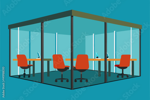 3d render of a modern building with a sign