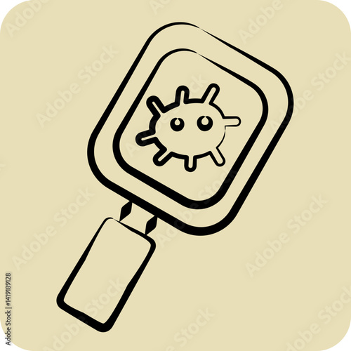 Icon Observation. related to Bioengineering symbol. hand drawn style