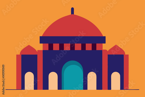 taj mahal vector illustration