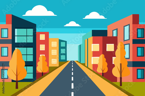 city street in the city