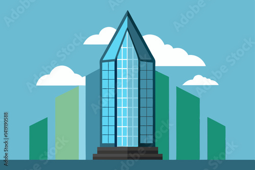 vector illustration of modern building