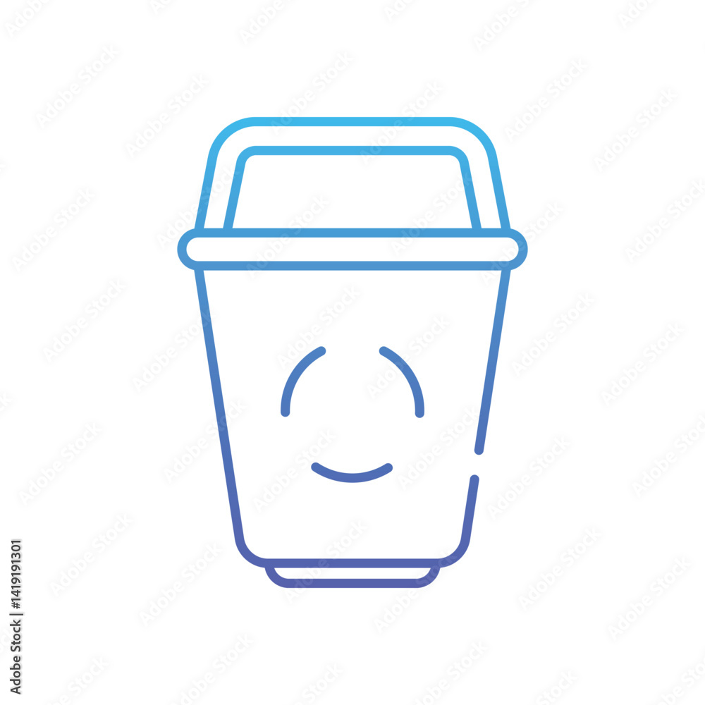 Rubbish Bin Vector icon Rubbish Bin Vector icon