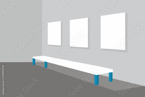 empty room with window and blue sky