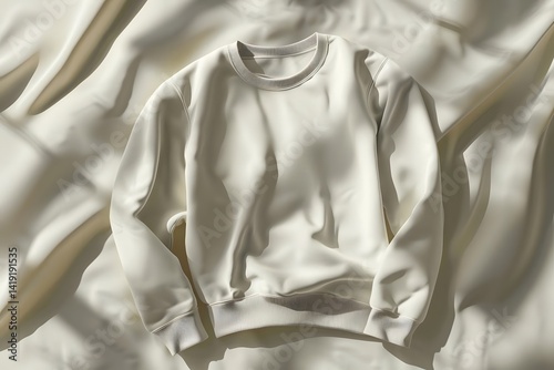Cream-Colored Sweatshirt: Soft Fabric, Comfortable Fit, Stylish Design, Perfect for Casual Wear, Versatile Style, Relaxed Look, Minimalist Aesthetic, Neutral Hues, Everyday Outfit, Cozy Feel,  Ideal f