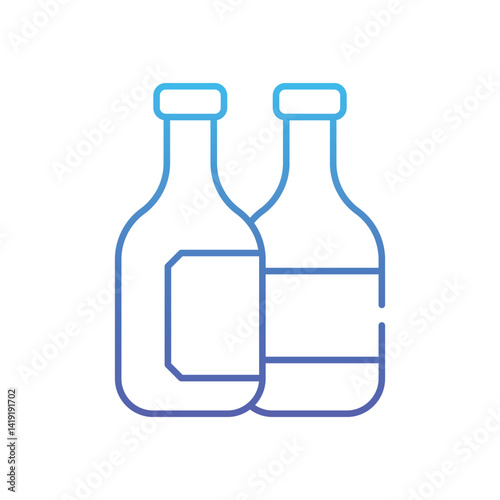 Glass Waste Vector icon
