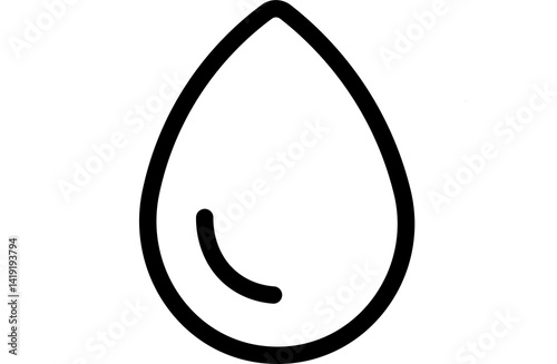 a black humidity icon on transparent background