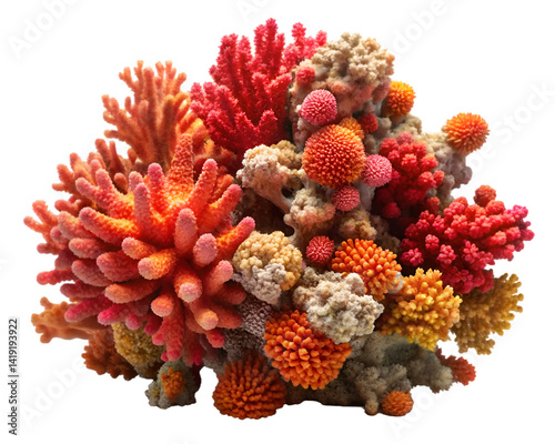 Vibrant Coral Reef Underwater Scene Colorful Sea Life