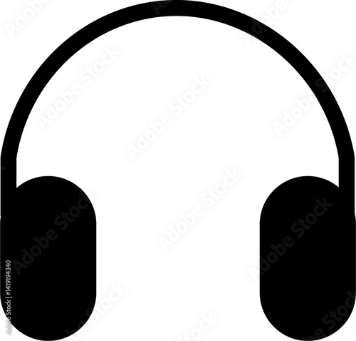 headphones icon on transparent background