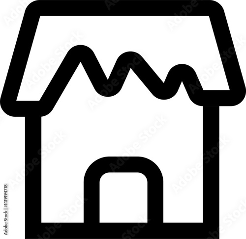 Online black shopping store icon