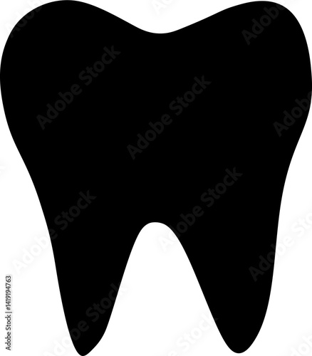 A tooth on a transparent background