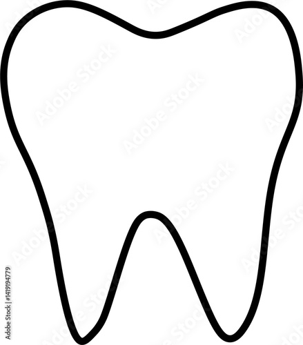 A tooth on a transparent background