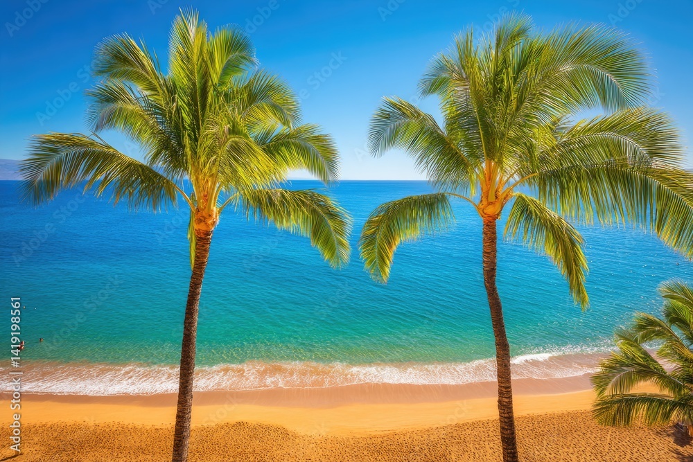 Tropical beach with palm trees (2) Tropical beach with palm trees (2)