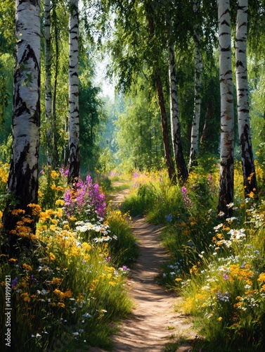 Woodland Path in Spring
