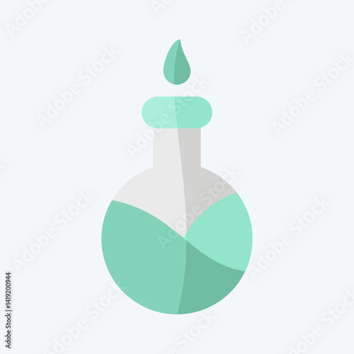 Icon Chemical Reaction. related to Bioengineering symbol. flat style