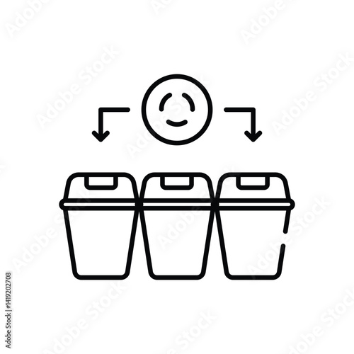 Waste Segregation Vector icon