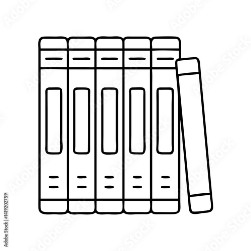 encyclopedia set icon, encyclopedia set line art - simple line art of encyclopedia set, perfect for encyclopedia set logos and icons